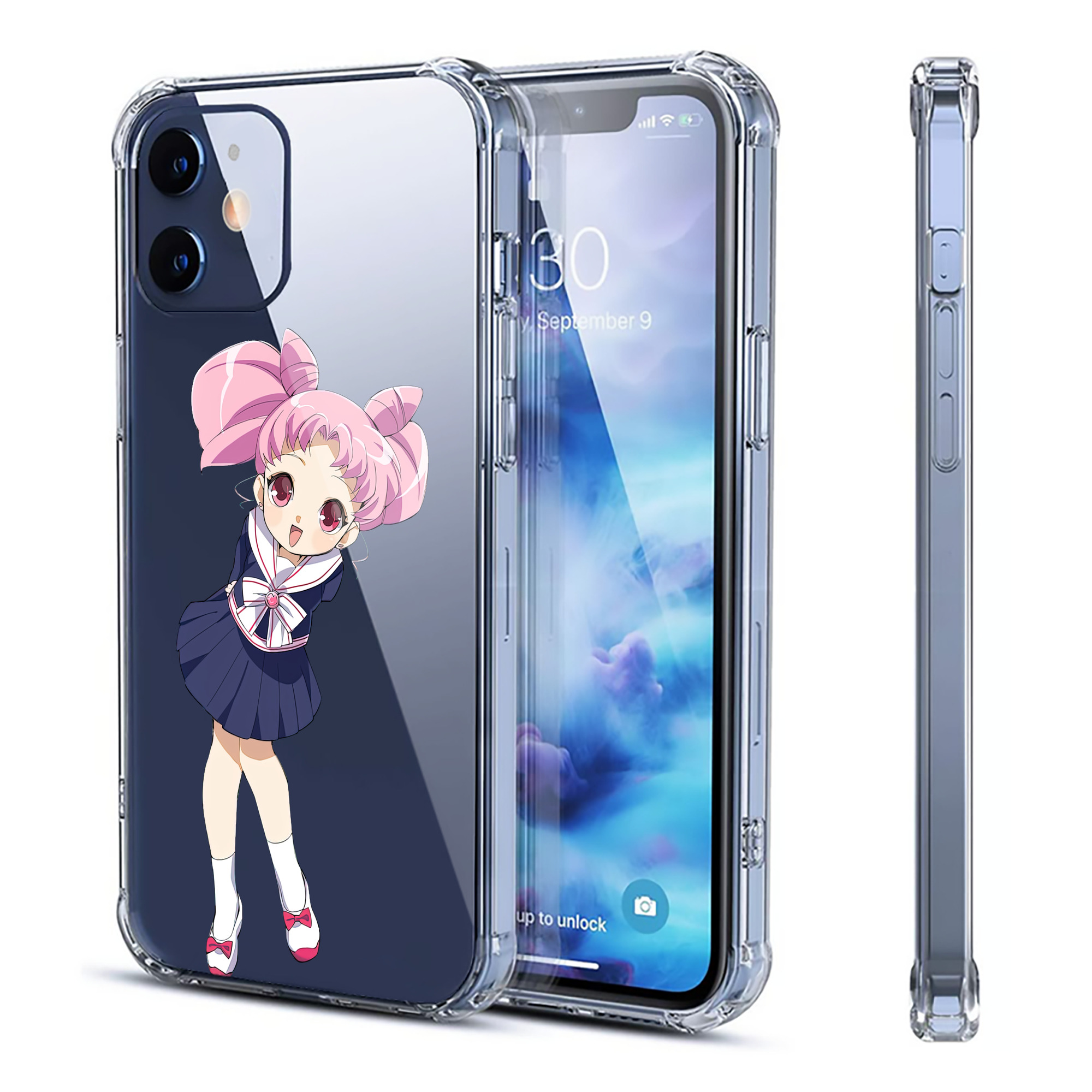 （画像用） 美少女戦士セーラームーン ちびうさ Sailor Moon Chibiusa Tsukino Usagi Small Lady Serenity 【iPhone 12シリーズ対応】透明スマホケース（クリアソフトケース）